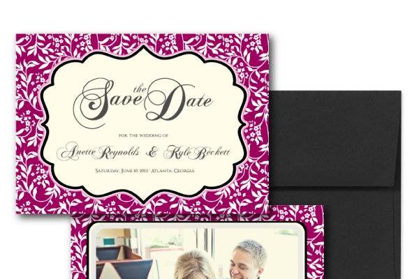 Forget Me Not Save the Date, Pink Save the Dateswww.thesweetheartshoutout.com