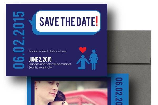 That's What She Said Save the Date, Blue Save the Dateswww.thesweetheartshoutout.com