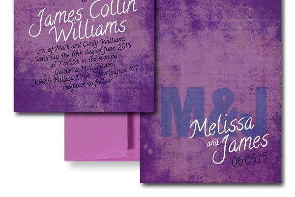 Purple Wedding Invitations, Modern Wedding Invitationswww.thesweetheartshoutout.com