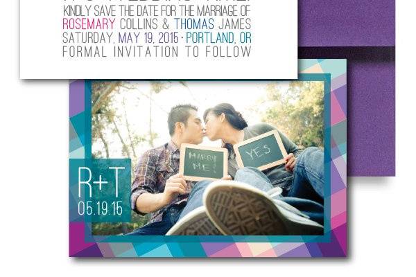 Modern Save the Dates, Fun Save the Dateswww.thesweetheartshoutout.com