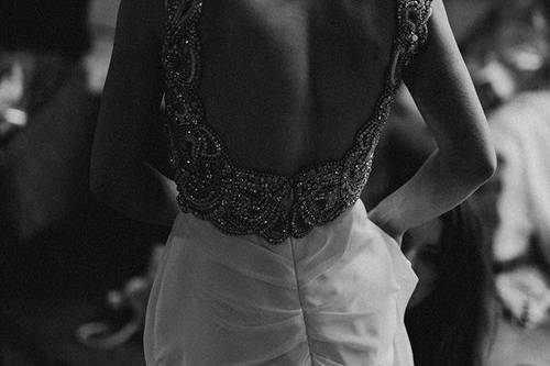 The bride getting ready
