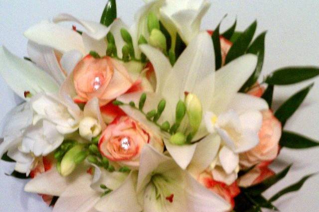 Orchids and Lilies Tear Drop Bouquet