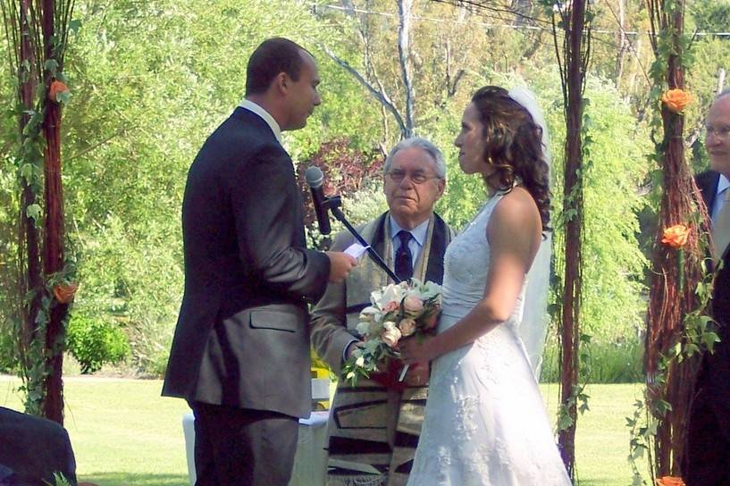 Birch and Twig Chuppah with Tallit