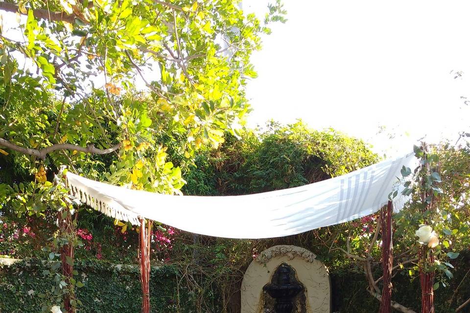 Birch and Twig Chuppah with Tallit