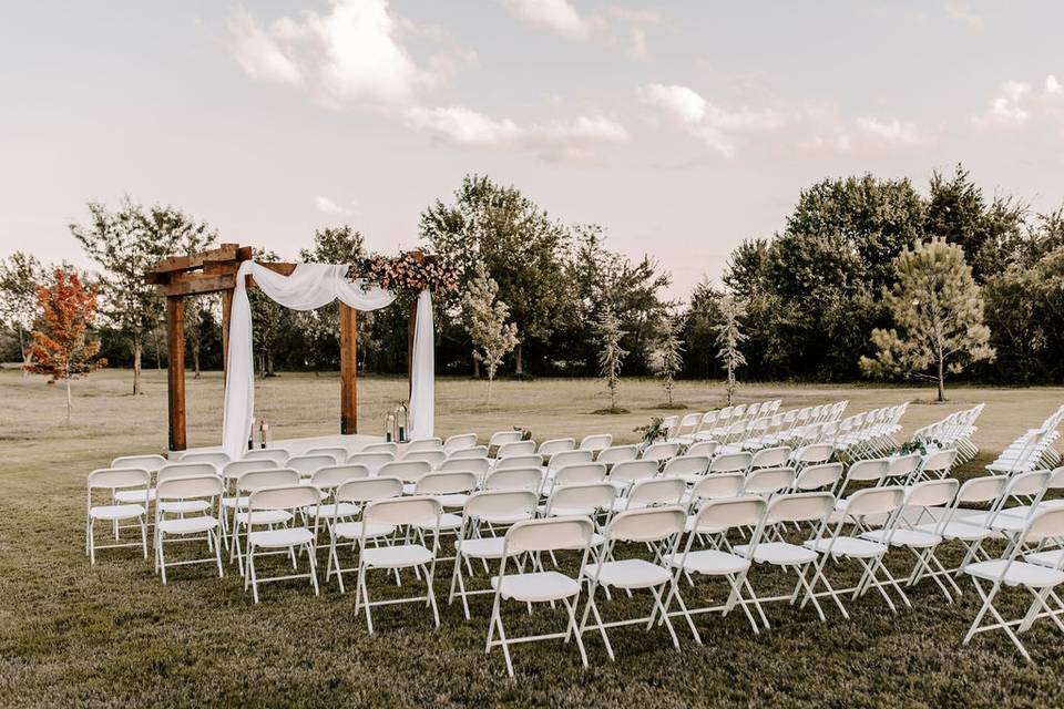 Outdoor ceremony space