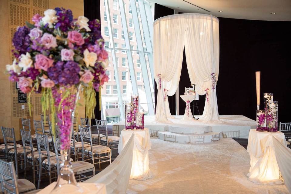 Capture a photo of the bride and groom on our grand staircase.