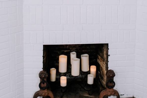 Candles and mantle decor