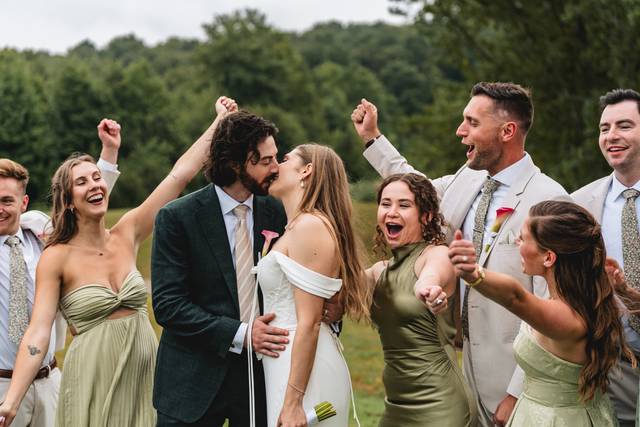 Bridal party candid