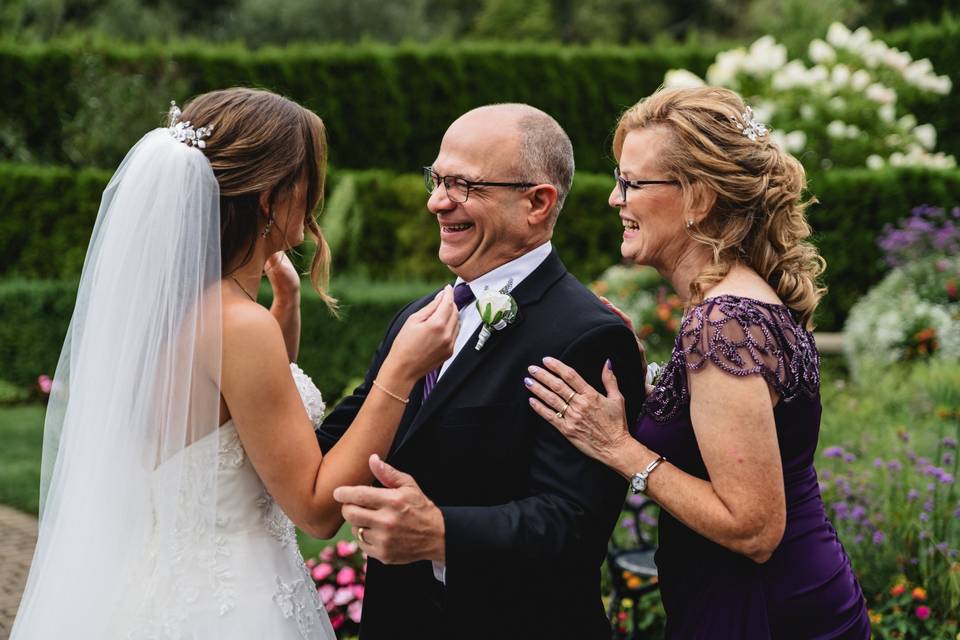 Wedding day first looks