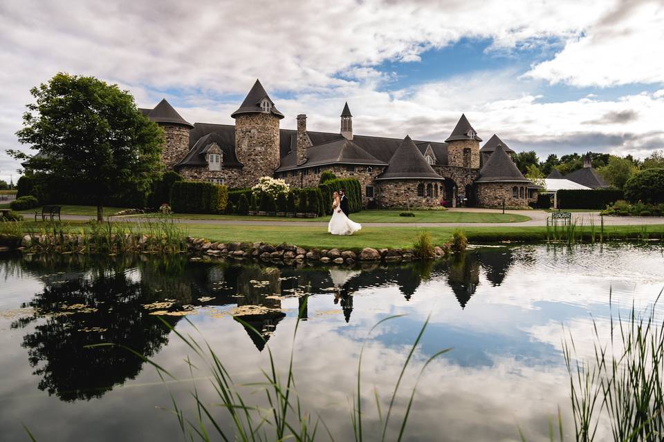 Newlyweds at the castle