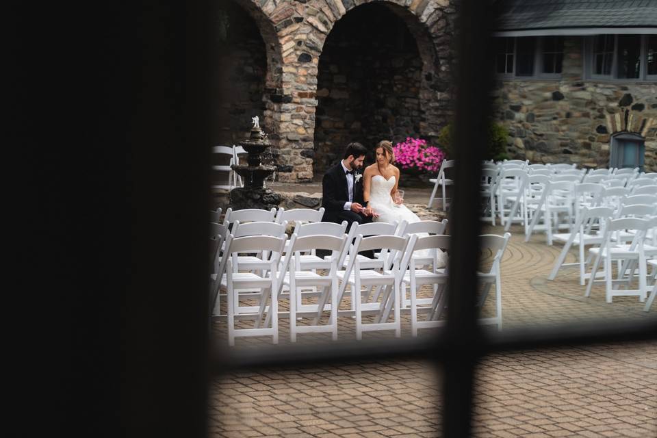 Newlyweds through the window