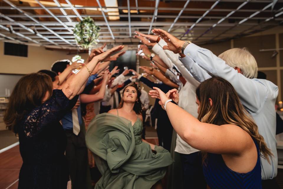 Wedding reception dancing