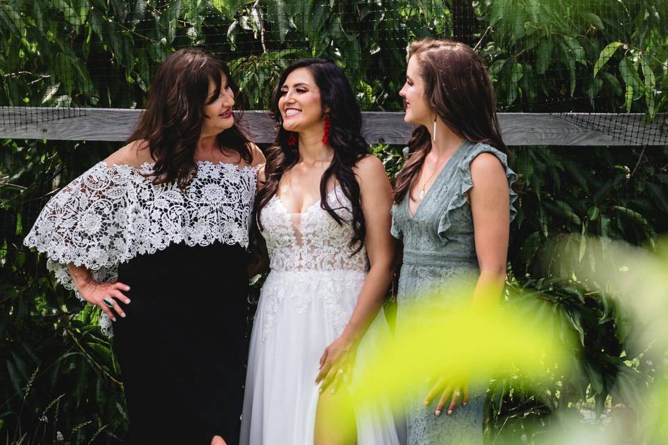 Candid moment with bride