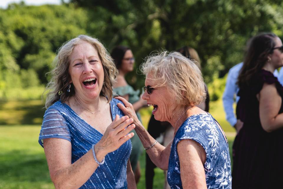 Candid laughter