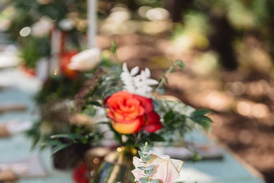 Dreamy forest wedding table