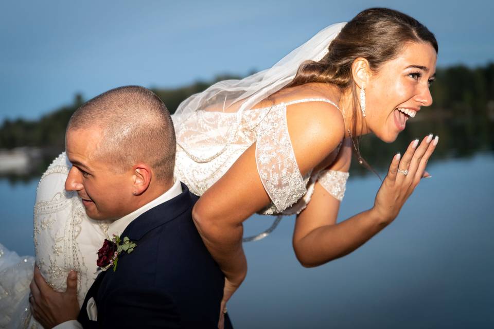 Groom runs away with bride