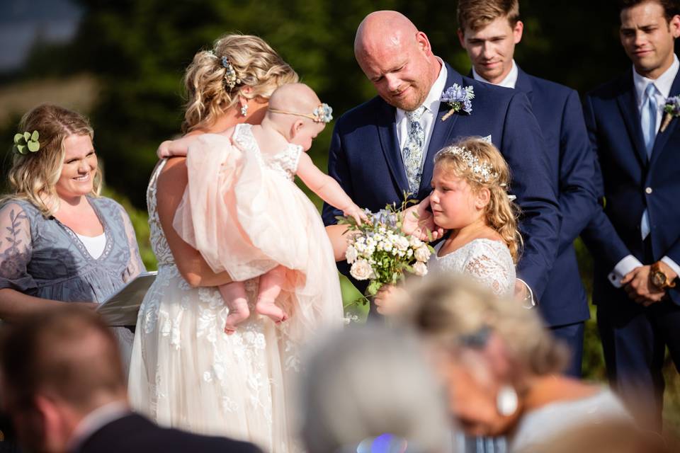 Emotional ceremony moment