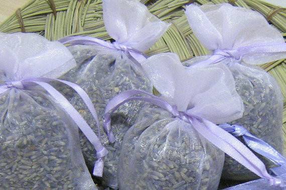 Lavender filled favor bags