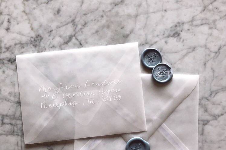 Hand-lettered envelopes