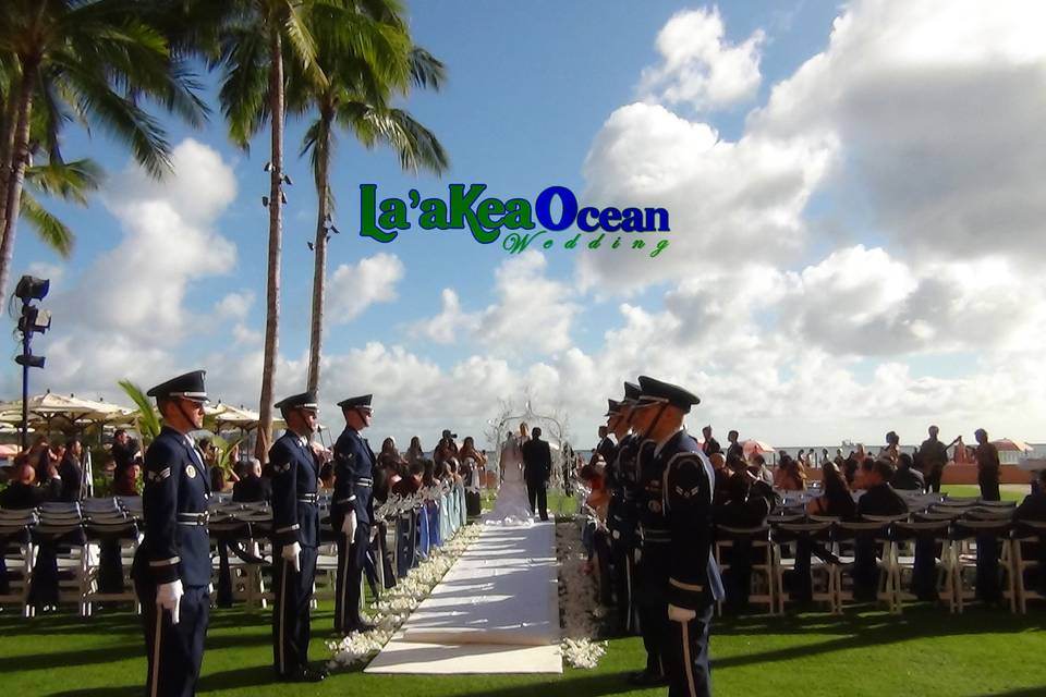 Outdoor wedding ceremony