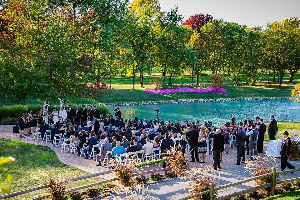 Outdoor wedding ceremony