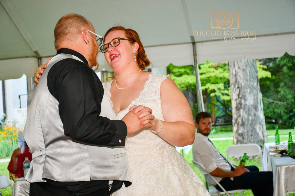 First dance under tent.