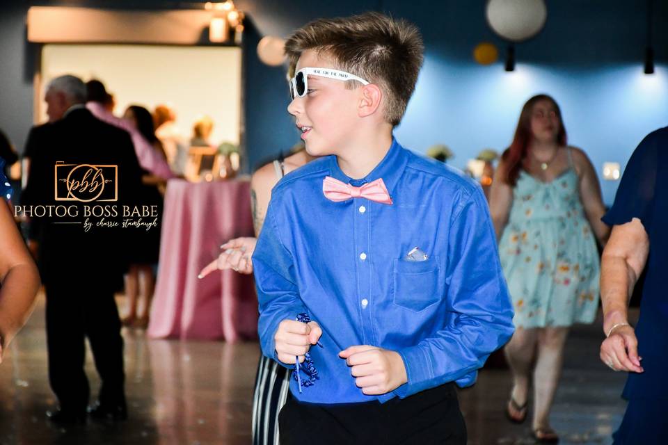 Bride's son getting down!