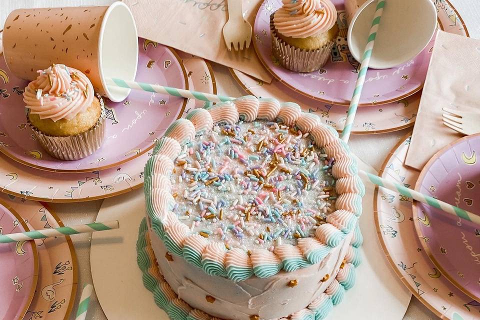 Cake with sprinkles