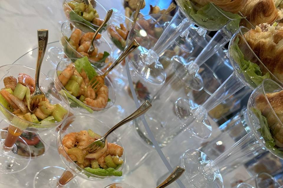 Bloody Mary Poached Shrimp