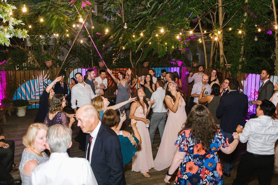 Dance party under the stars