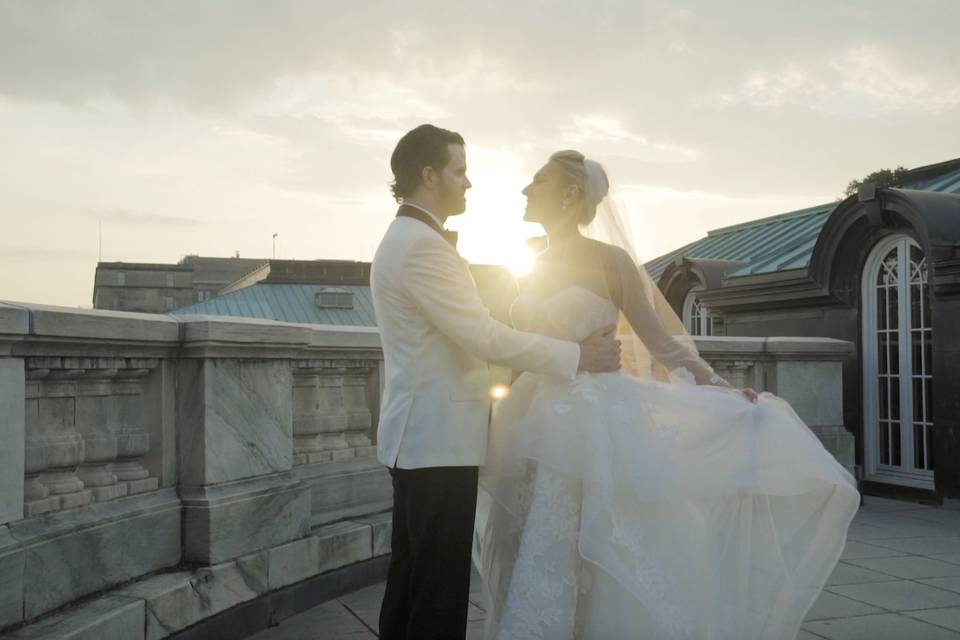 Filming on rooftop - Ethan Hoover Wedding Films