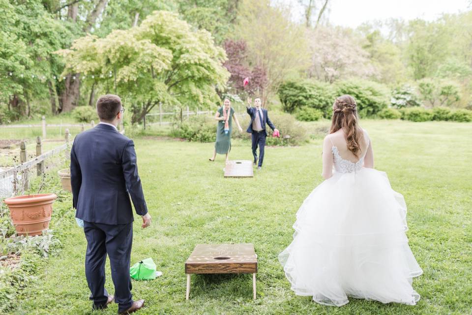 Snowy wedding bliss