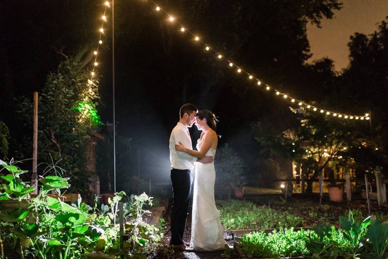 Nighttime garden embrace