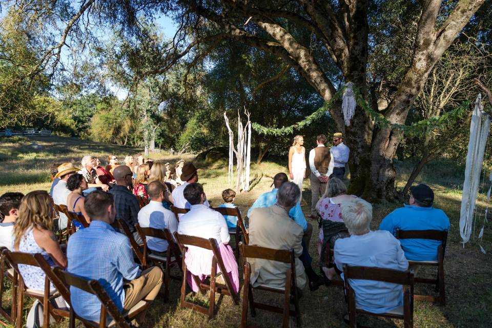 Gathering for a ceremony