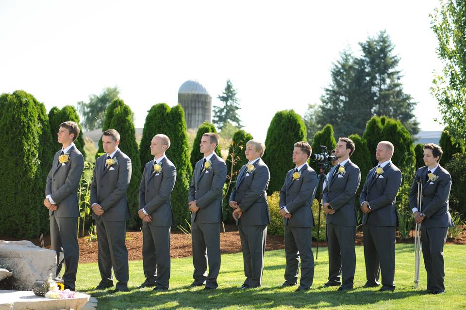 Groom and groomsmen