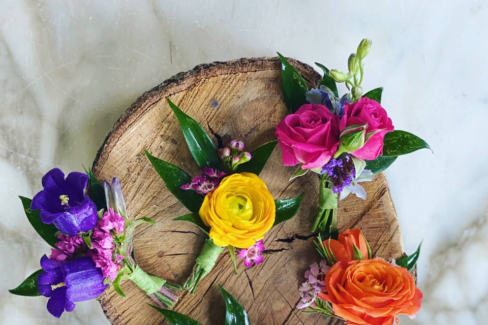 Colorful Boutonnières