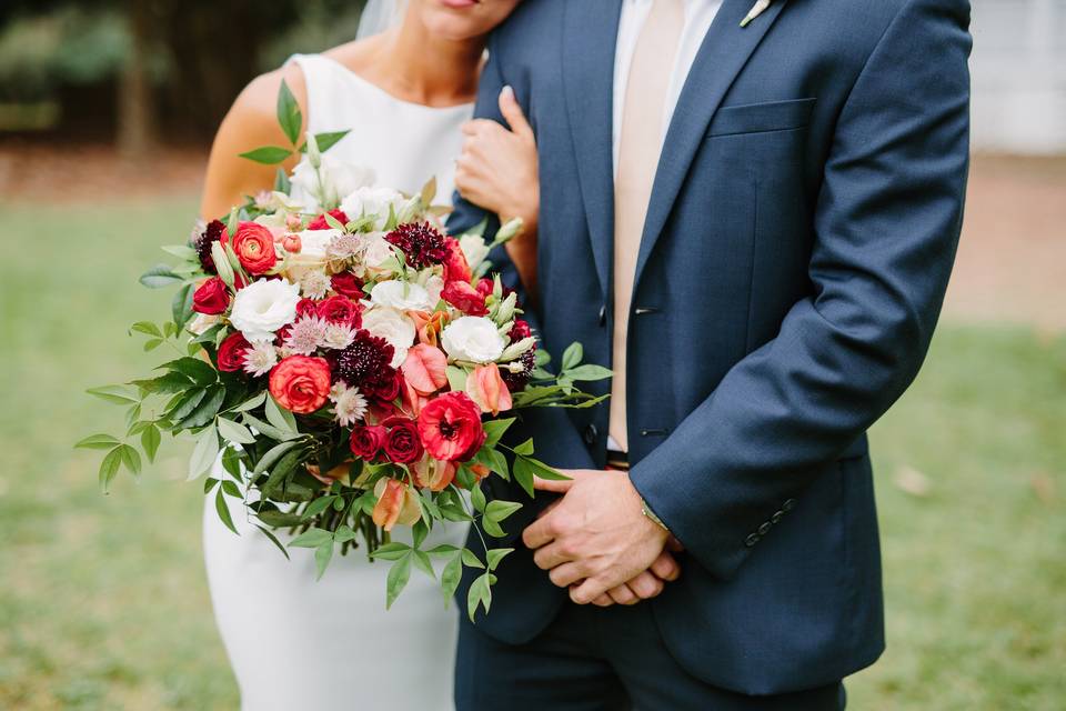 Pink and Ivory Bouquets