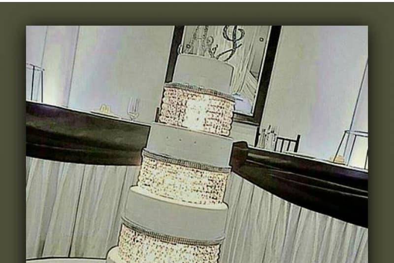 4 tier wedding cakde