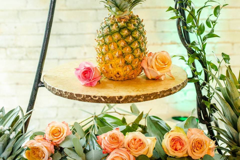 Exotic fruit centerpiece