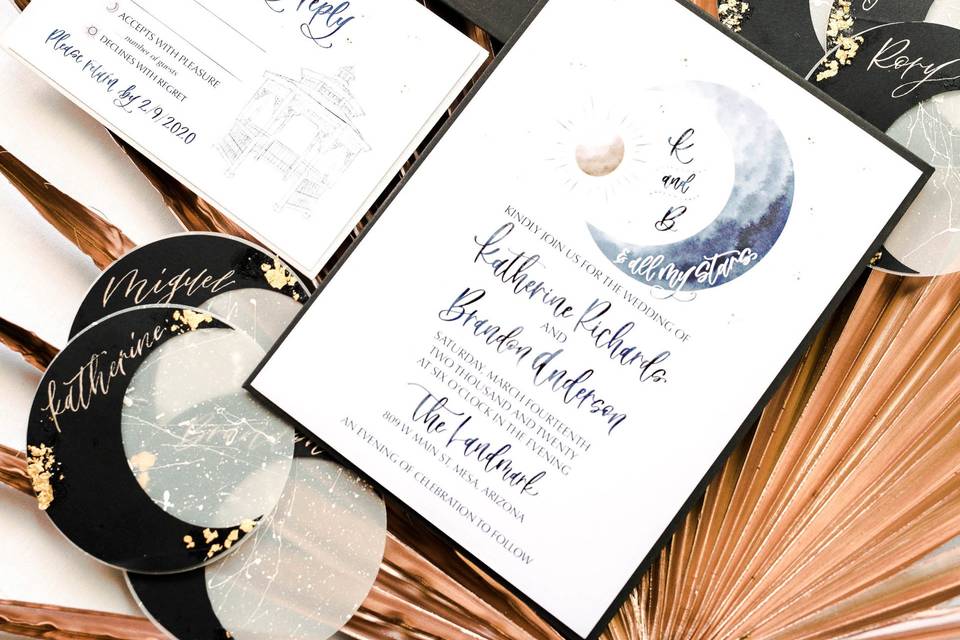 Moon Wedding Invites