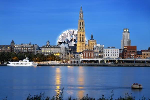 Skyline of Diamond capital of the world, Antwerp.
