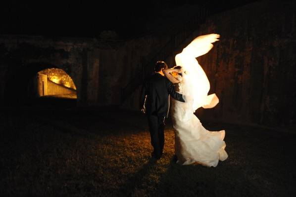 A bride looks like an angel