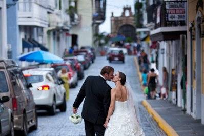 walking in Old San Juan