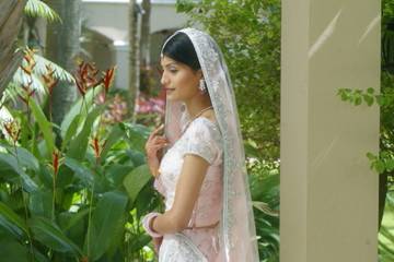 A beautiful hindu bride at the ritz carlton isla verde, puerto rico.