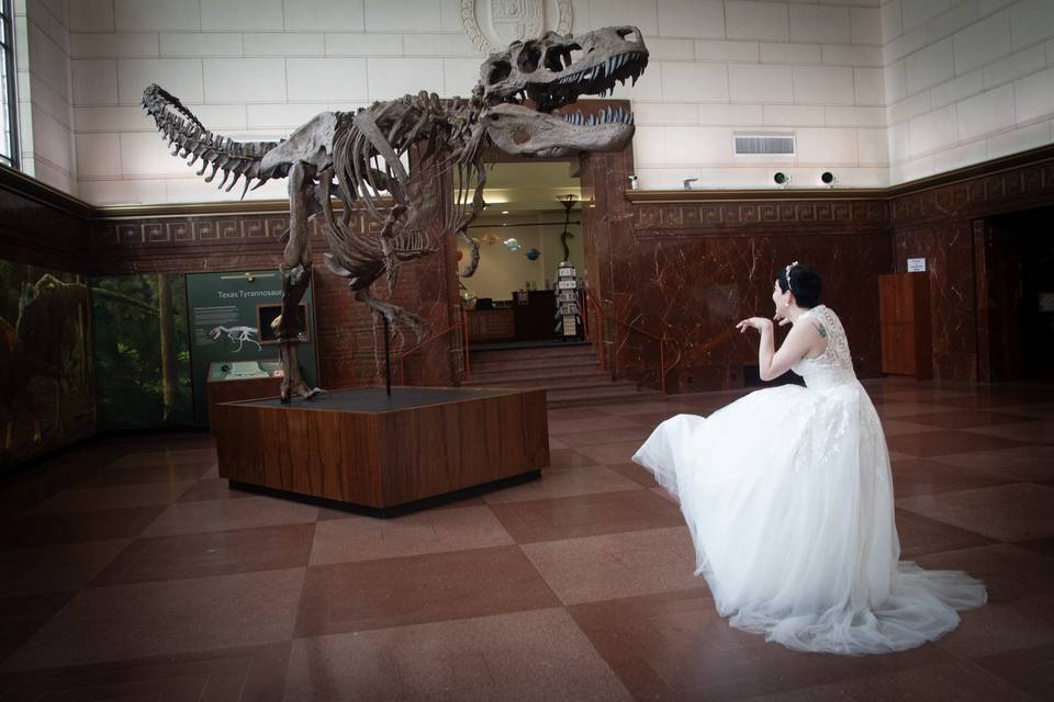 Bride vs T-Rex