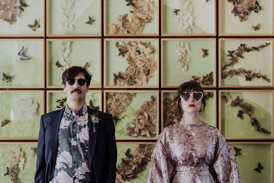 Couple Photos with Butterflies