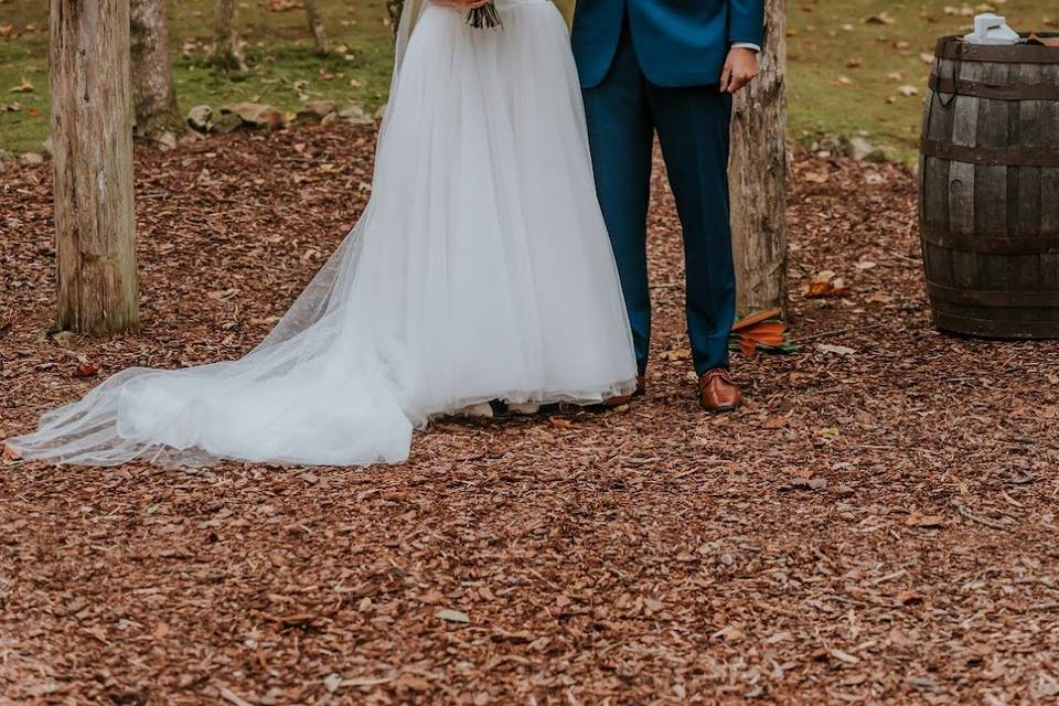 The Barn garden ceremony