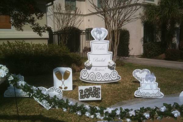 Custom Wedding Decorations available to purchase or for rental