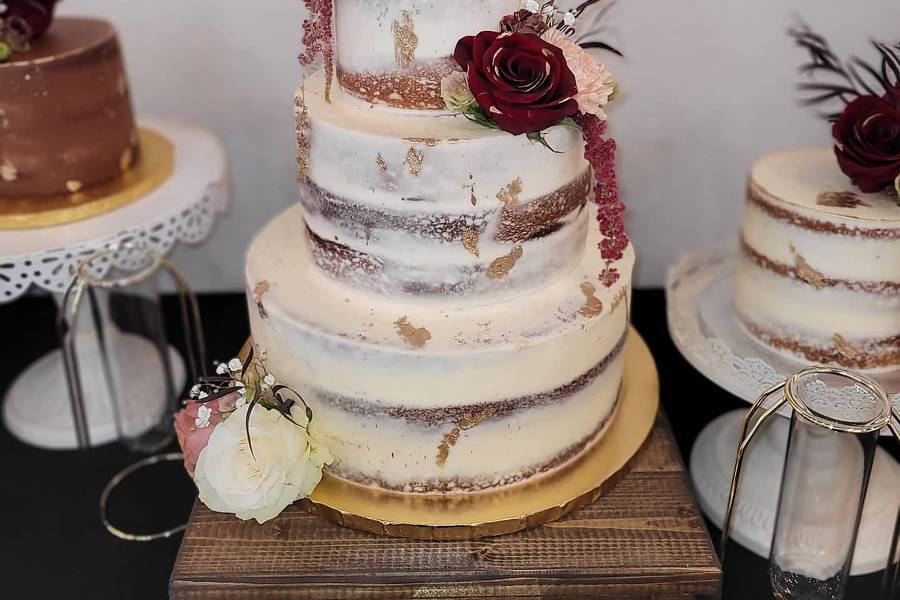 Rustic Naked Wedding Cake