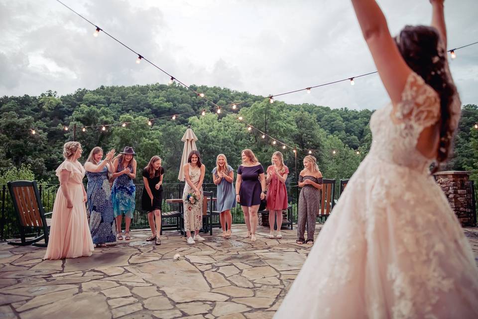 Catching the bouquet